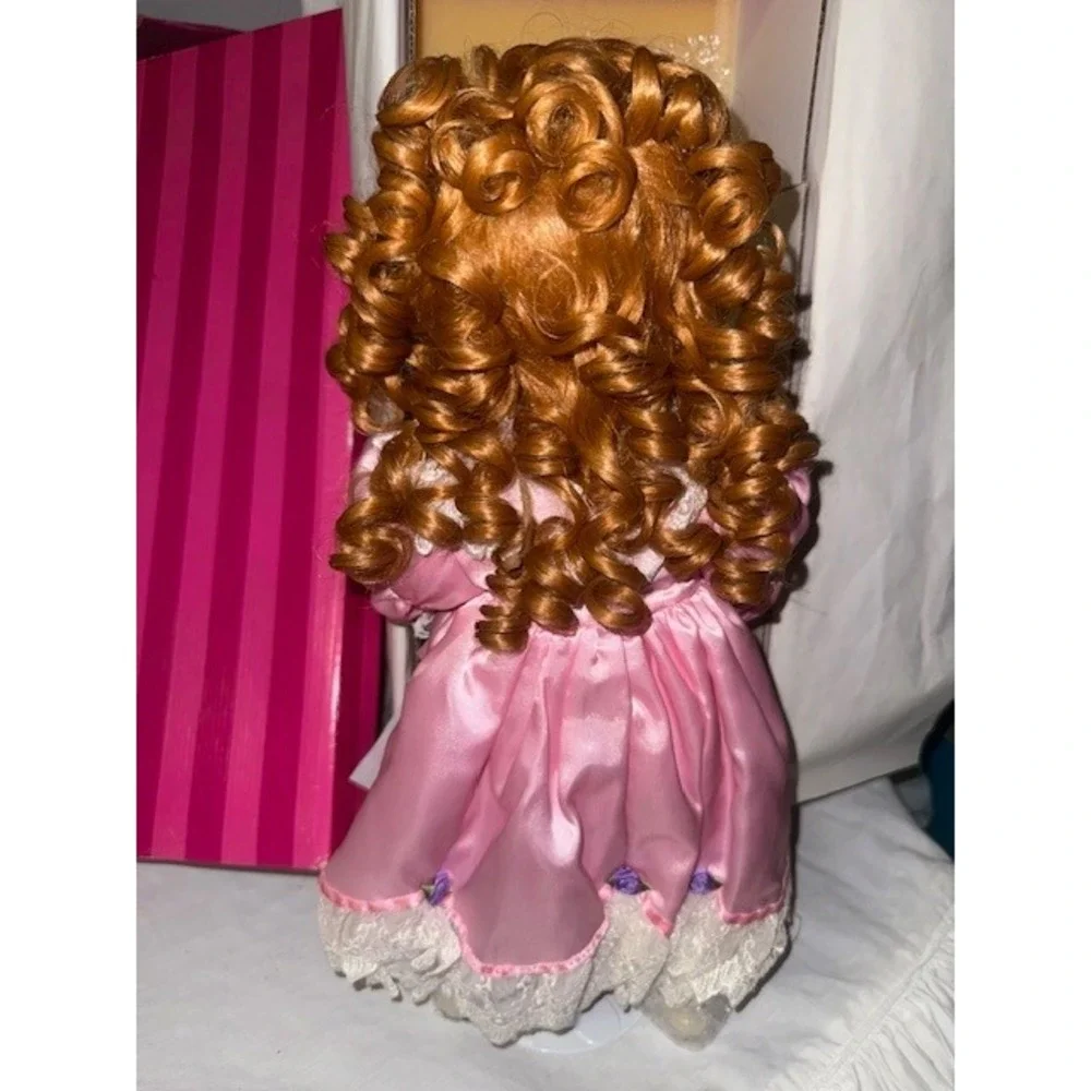 Marie Osmond Margot Porcelain Doll Curly Red Hair Pink Dress Limited‎ Ed